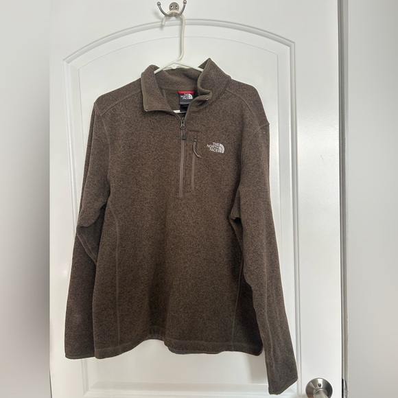 North Face Gordon Lyons 1/4 Zip Pull Over Brown size large - Picture 1 of 10